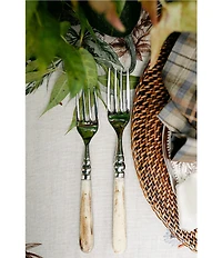 Southern Living Natural Bone 20-Piece Stainless Steel Flatware Set