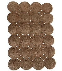 Southern Living Natural Braided Circle Patterned Accent Rug