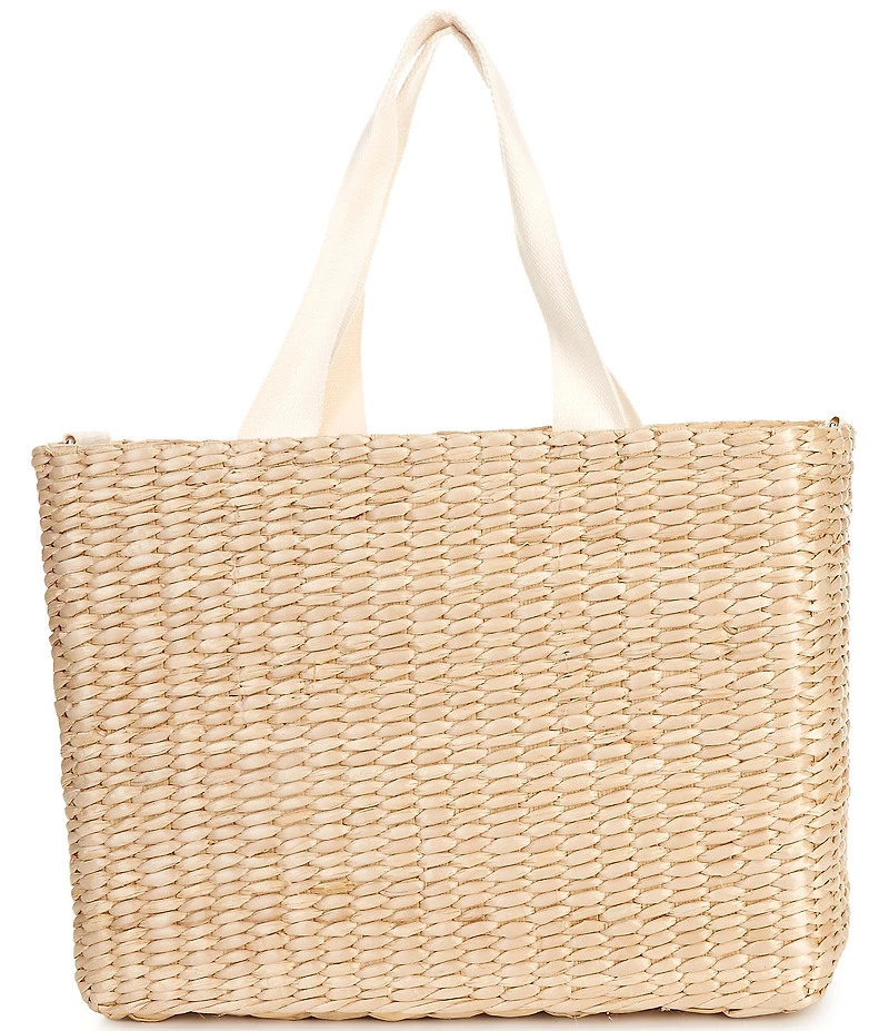 Southern Living Natural Straw Picnic Tote Bag