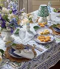 Southern Living Natural Raffia Floral Napkin Rings, Set of 4