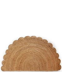 Southern Living Natural Scalloped Edge Half Round Jute Rug