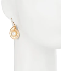 Southern Living Nautilus Pearl Shell Drop Earrings