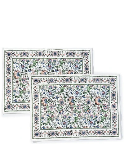 Southern Living Norah Block Reversible Placemats, Set of 2