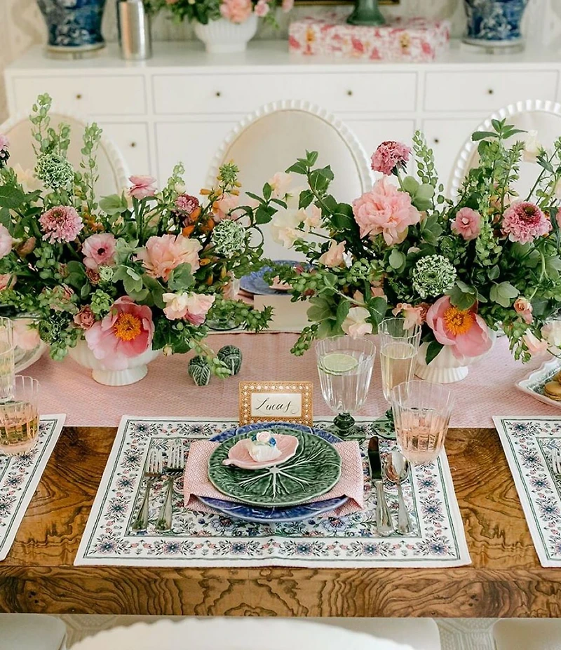 Southern Living Norah Block Reversible Placemats, Set of 2