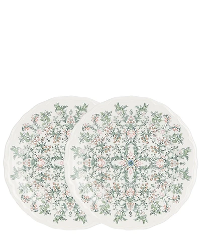 Southern Living Norah Collection Floral Accent Salad Plates, Set of 2