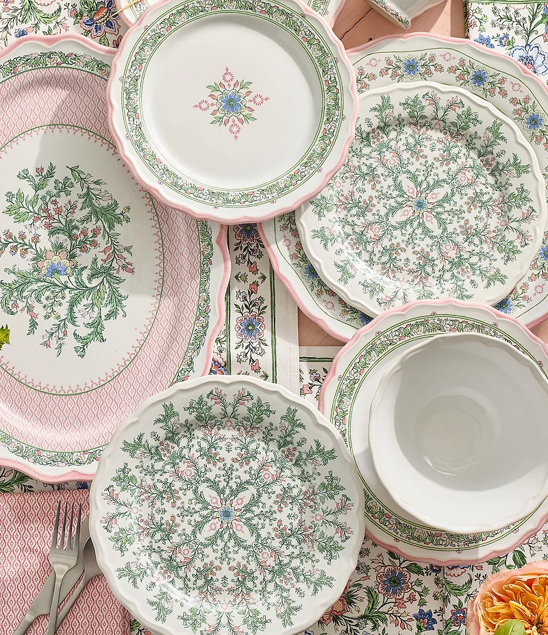Southern Living Norah Collection Floral Accent Salad Plates, Set of 2