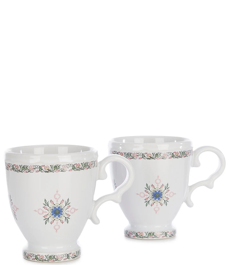 Southern Living Norah Collection Footed Mugs, Set of 2