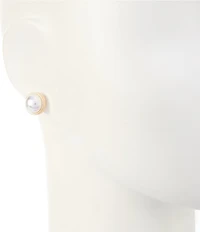 Southern Living Pearl and Hematite Ball Stud Earring Set