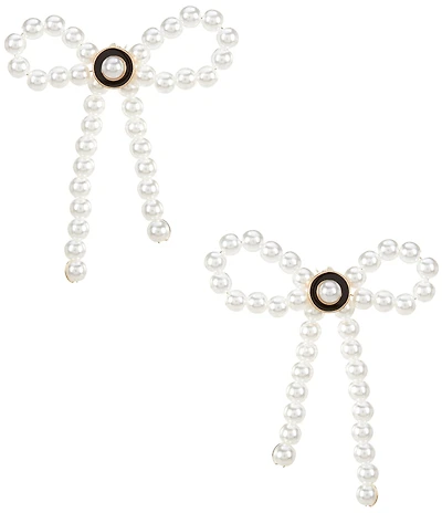 Southern Living Pearl Bow Drop Earrings