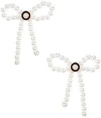 Southern Living Pearl Bow Drop Earrings