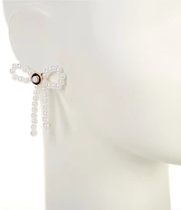 Southern Living Pearl Bow Drop Earrings