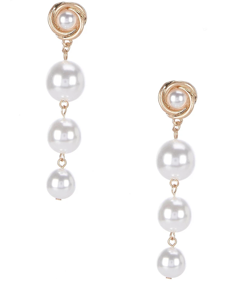 Southern Living Pearl Linear Earrings
