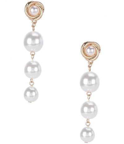 Southern Living Pearl Linear Earrings