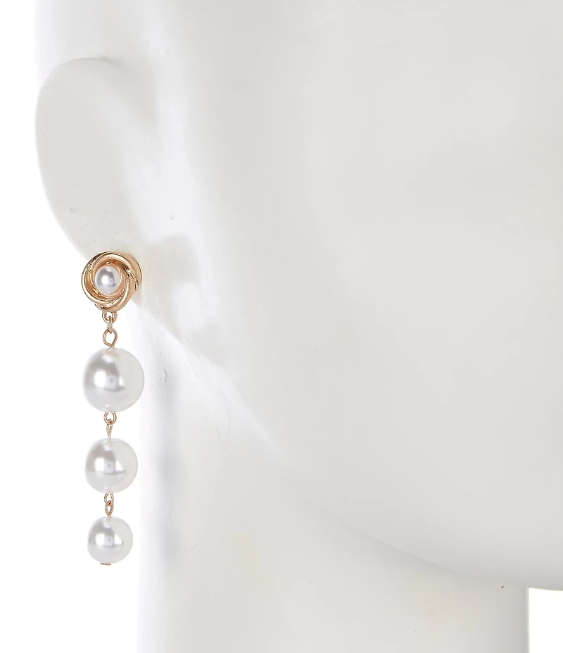 Southern Living Pearl Linear Earrings