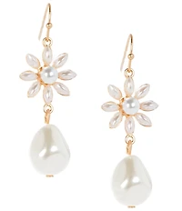 Southern Living Pearl Flower Drop Earrings