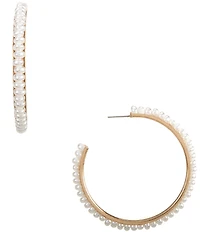 Southern Living Pearl Hoop Earrings