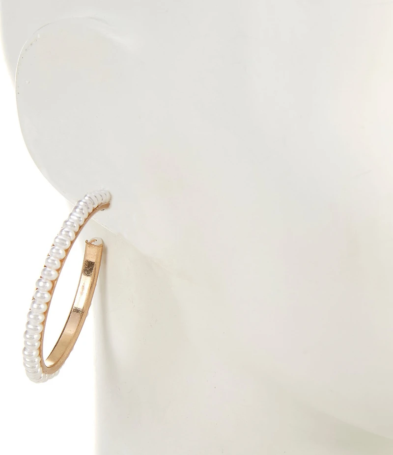 Southern Living Pearl Hoop Earrings