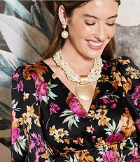 Southern Living Pearl Torsade Pendant Statement Necklace