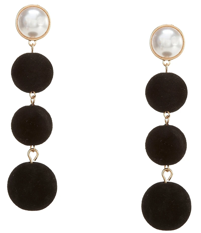 Southern Living Pearl with Velvet Ball Drop Earrings