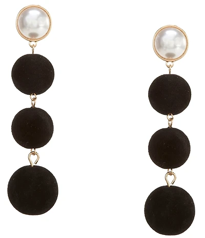 Southern Living Pearl with Velvet Ball Drop Earrings