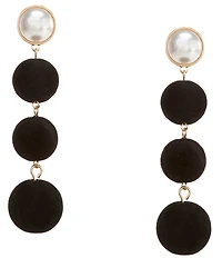 Southern Living Pearl with Velvet Ball Drop Earrings