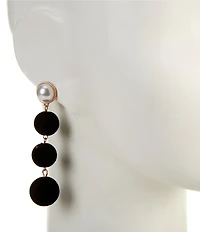 Southern Living Pearl with Velvet Ball Drop Earrings