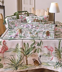 Southern Living Pink Tropical Paradise Embroidered Tile Bag