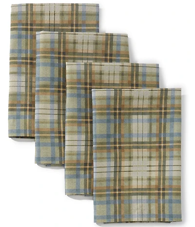 Southern Living Plaid Napkins, Set of 4