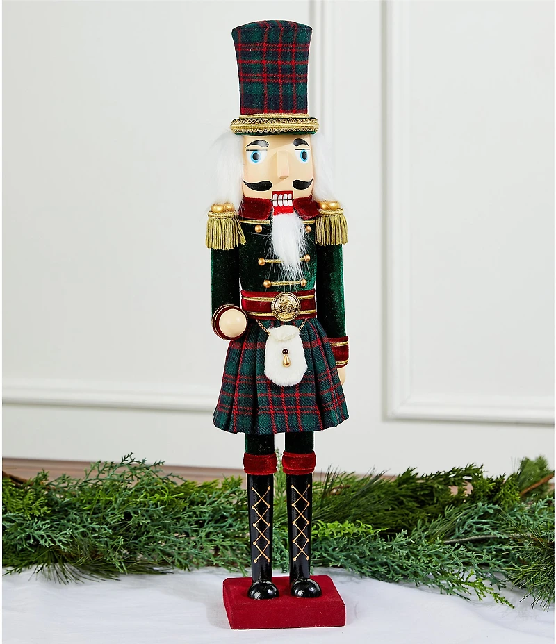 Southern Living Plaid Tidings Collection Classic Nutcracker Figurine