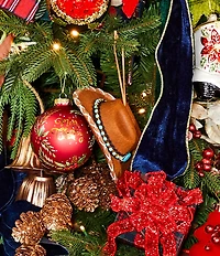 Southern Living Plaid Tidings Collection Jeweled Cowboy Hat Ornament