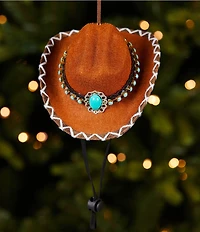 Southern Living Plaid Tidings Collection Jeweled Cowboy Hat Ornament
