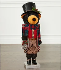 Southern Living Plaid Tidings Collection Large Bear Nutcracker