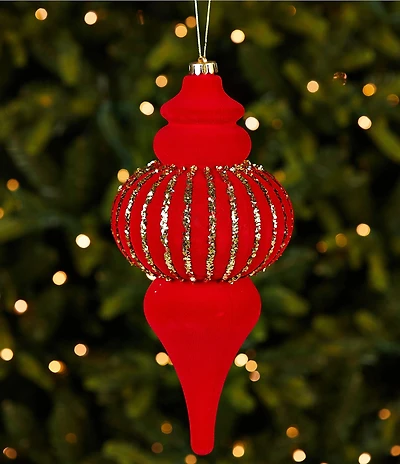 Southern Living Plaid Tidings Collection Large Shatterproof Finial Ornament