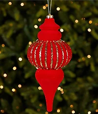 Southern Living Plaid Tidings Collection Large Shatterproof Finial Ornament