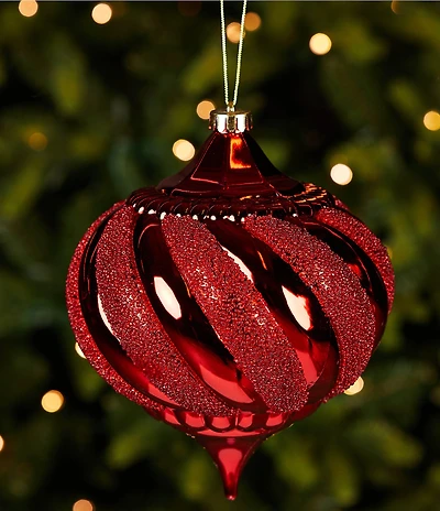 Southern Living Plaid Tidings Collection Large Shatterproof Onion Ornament