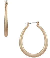 Southern Living Polished Oval Metal Hoop Earrings