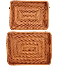 Southern Living Rattan Decorative Tray