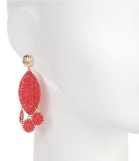 Southern Living Rattan Woven Drop Earrings