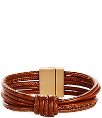 Southern Living Rawhide Knot Leather Multi Strand Line Bracelet