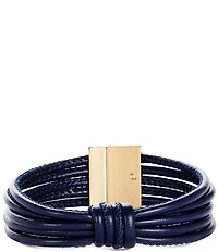 Southern Living Rawhide Knot Leather Multi Strand Line Bracelet