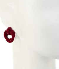 Southern Living Red Velvet Interlocked Ring Orbital Drop Earrings