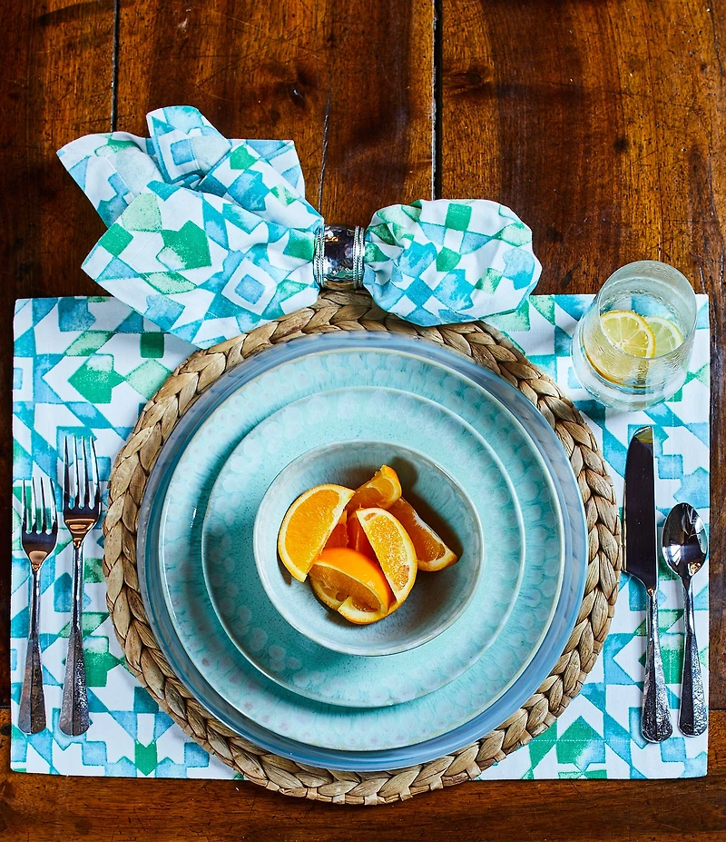 Southern Living Round Woven Water Hyacinth Placemats, Set of 2