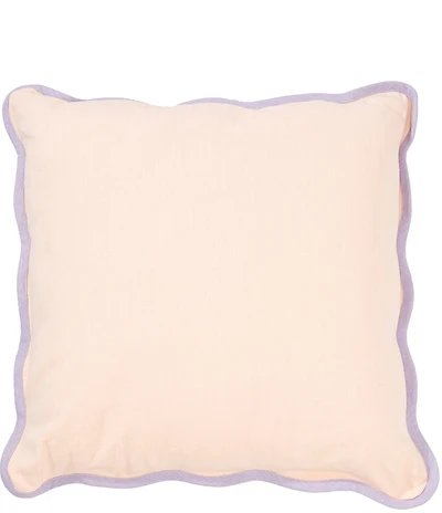 Southern Living Scalloped Contrast Trim Pillow
