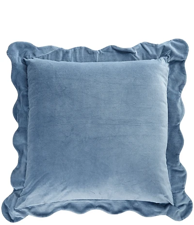 Southern Living Scalloped Edge Decorative Square Pillow