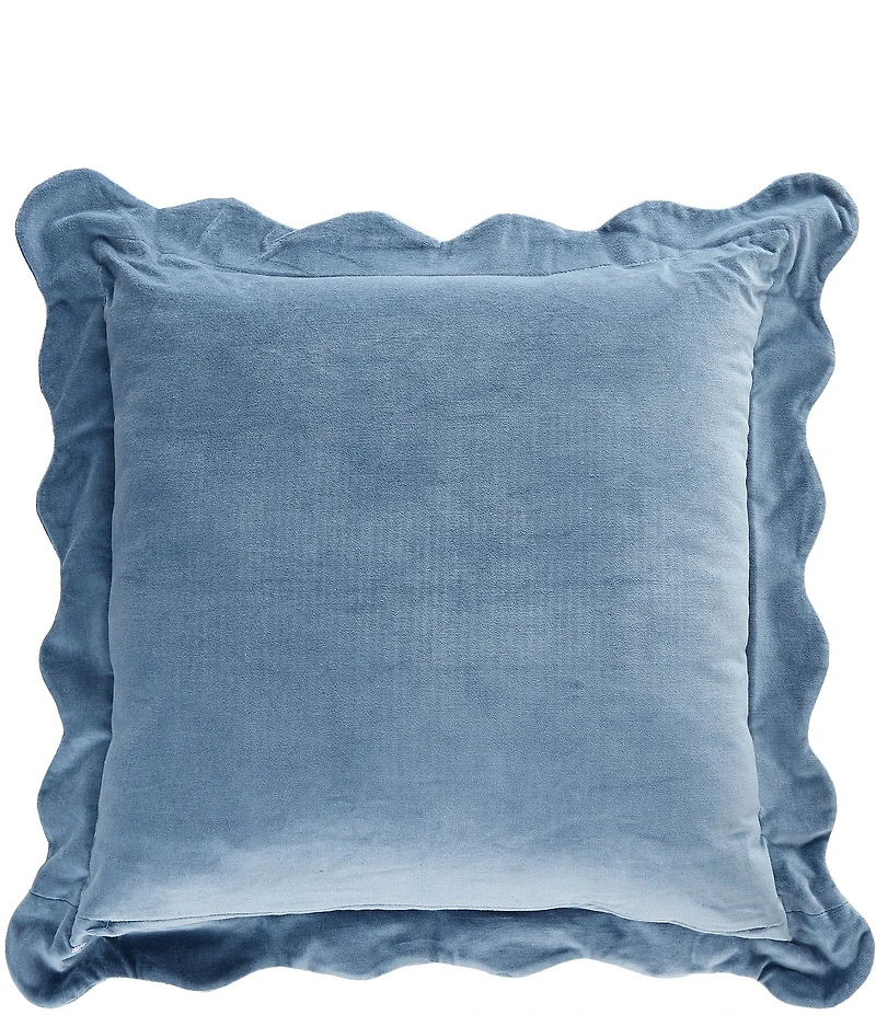 Southern Living Scalloped Edge Decorative Square Pillow