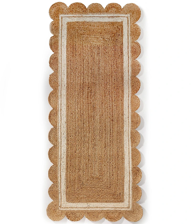 Southern Living Scalloped Edge Natural Jute Rug