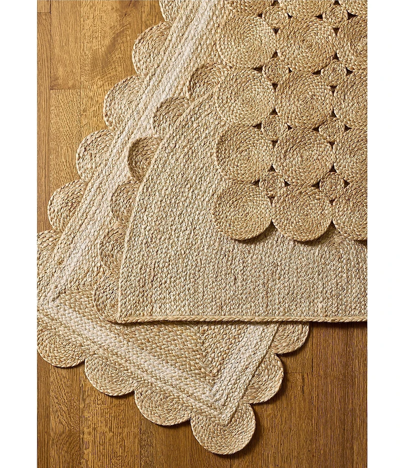 Southern Living Scalloped Edge Natural Jute Rug