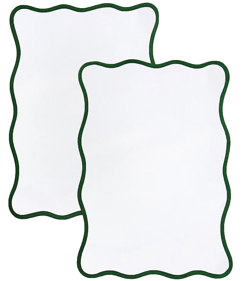 Southern Living Scalloped Placemats, Set of 2