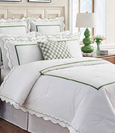 Southern Living Scalloped Trim Comforter Mini Set
