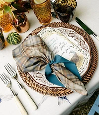 Southern Living Scenic Wetland Plaid Napkins, Set of 4